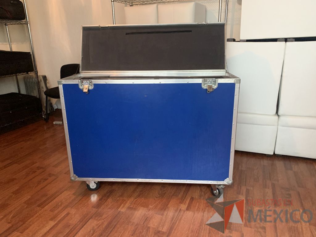 Lote 004 – Case profesional para protección pantallas, con manijas, chapas y ruedas 120x40x87 cm