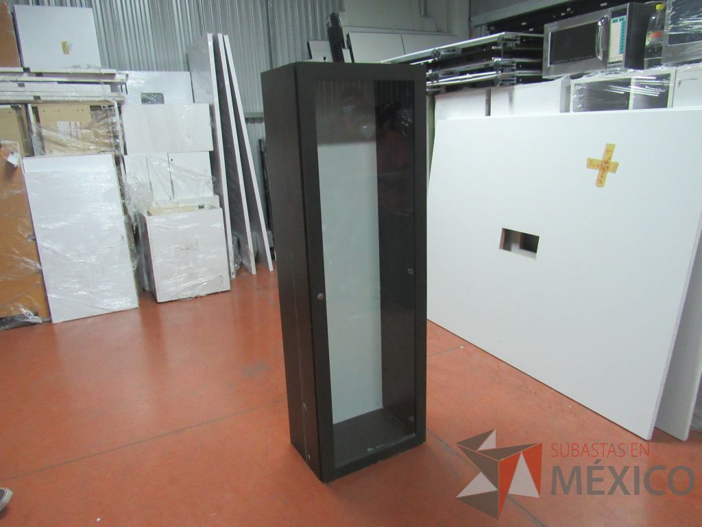 Lote 014 - 2 Gabinetes alto color gris con vidrio al medio - Imagen 4