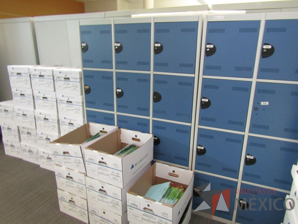 Lote 065 - Locker métalico con 12 puertas color azul con blanco - Imagen 5