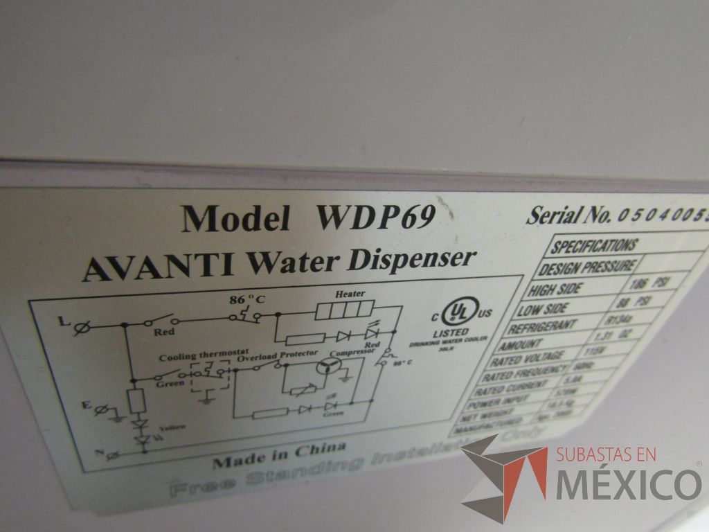 Lote 020 - Despachador de agua color blanco. Modelo: WDP69 - Imagen 10