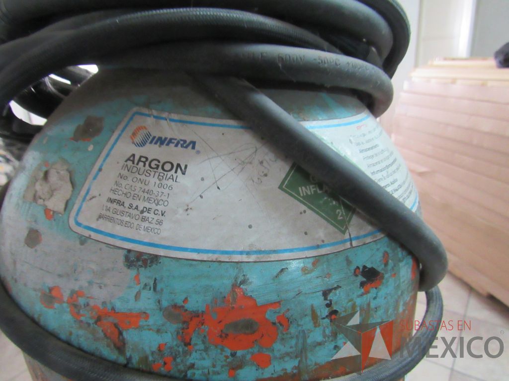 Lote 017 - Tanque metálico para soldadura color naranja - Imagen 4