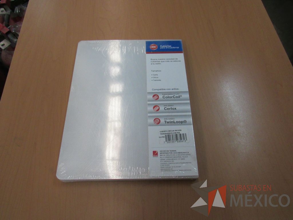 Lote 004 - 1017 Artículos de papelería, cubiertas para engargolar, revisteros, perforadora de 2 orificios ... - Imagen 7