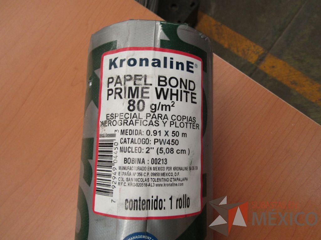 Lote 087 - 5 Extinguidores de CO2 de 9 KGS y 8 Papel para Ploter - Imagen 8