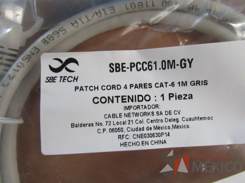 Lote 211 - 443 Cables de red UTP categoría 6 de 2 metros color gris, 502 Cables de red UTP categoría 6 de 1 metro color gris ... - Imagen 21