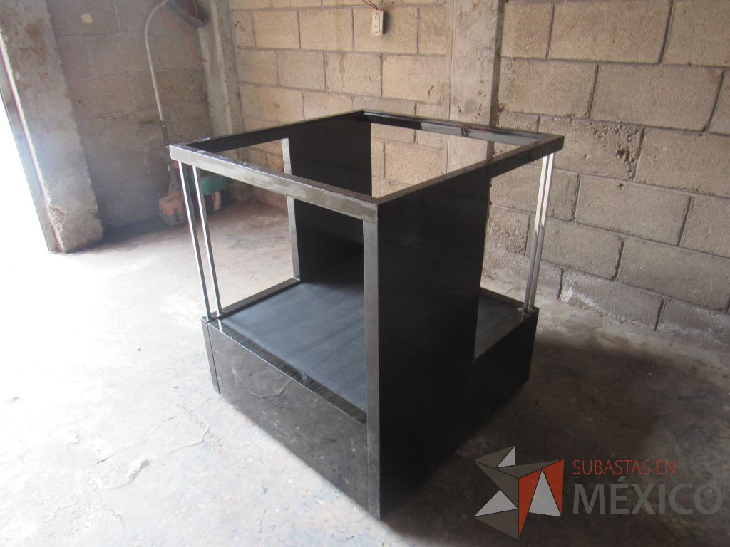 Lote 028 - Exhibidor cuadrado con 1 cajones color negro - Imagen 3
