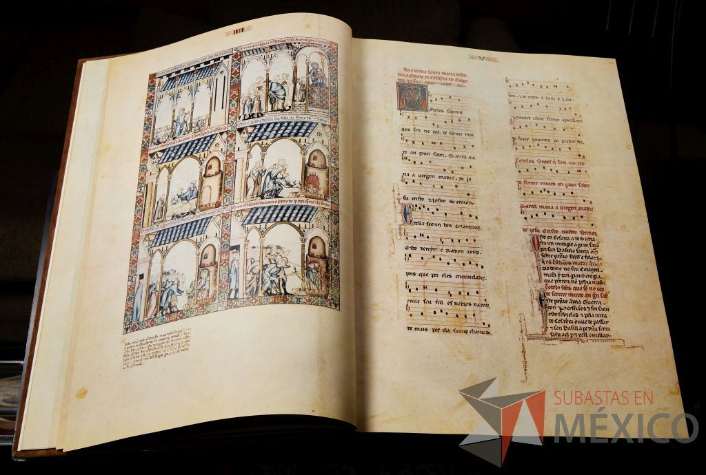 Lote 001 - Manuscrito de las Cantigas de Santa María escritas en galaicoportugués