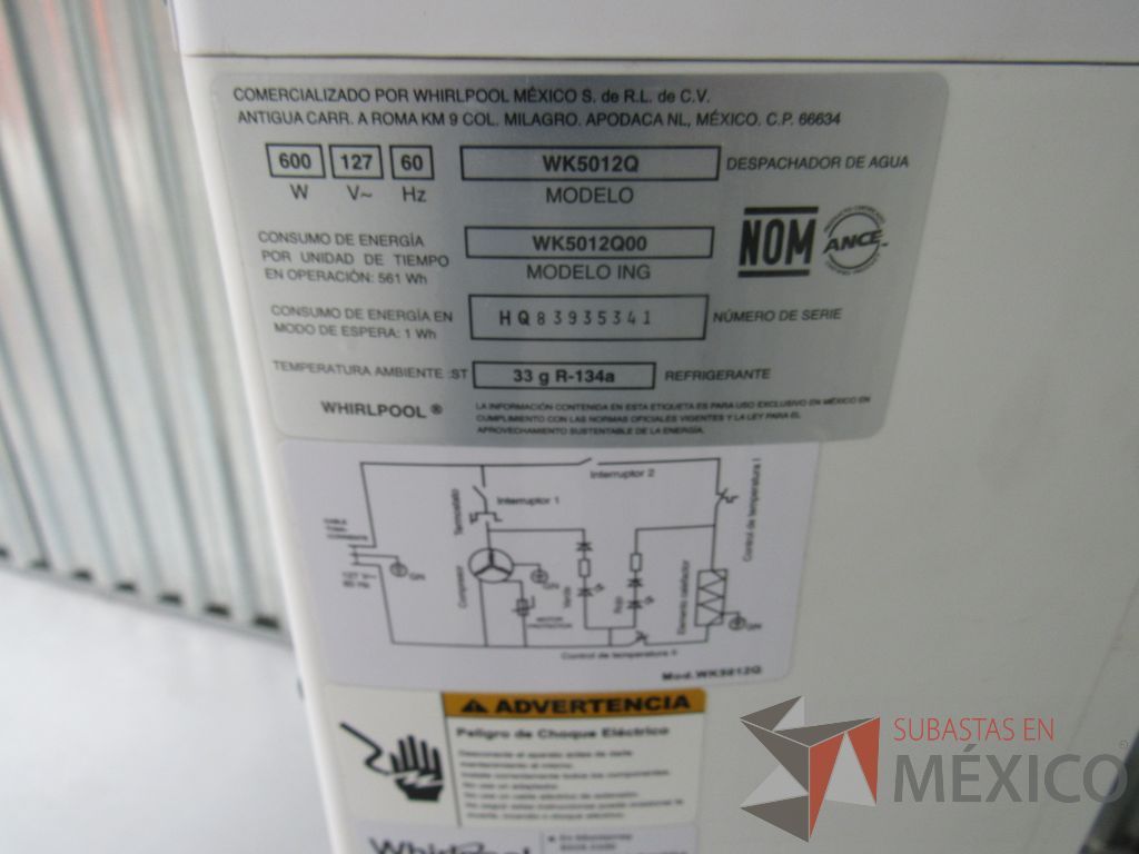 Lote 053 -Dispensador de agua, Whirlpool - Imagen 2