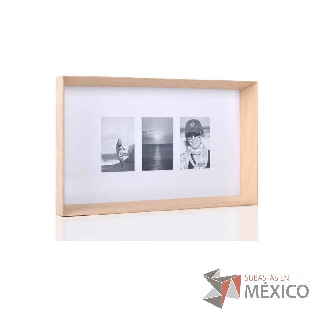 Lote 123 - Portaretratos Prado Frame 3 Fotografías 33x54cm Madera Natural