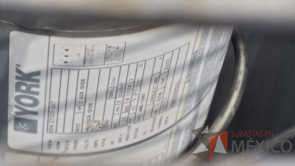 Lote 002 - Aire acondicionado YORK, Modelo: YPAL050CFC46BBDX, 50 TR, con 4 ventiladores. - Imagen 87