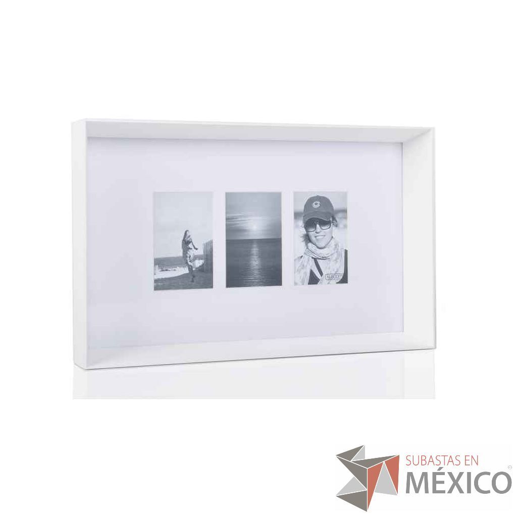 Lote 0294 - Portaretratos Prado Frame 3 Fotografías 33x54cm Blanco