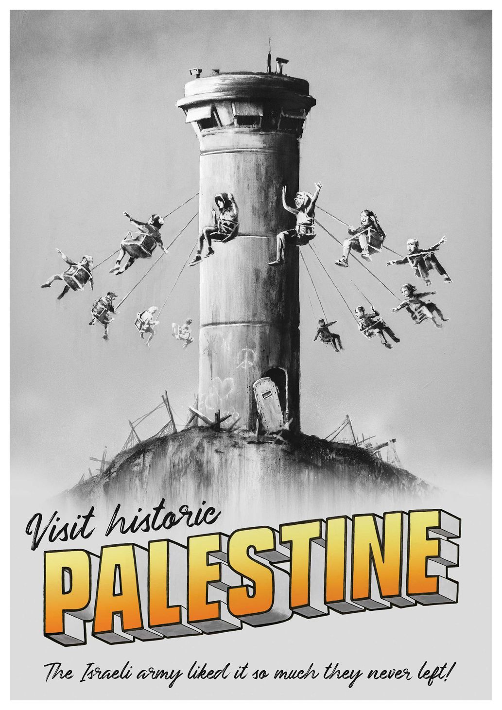 Lote 004 - "VISIT HISTORIC PALESTINE"- Banksy - Impresión Digital de Alta Calidad