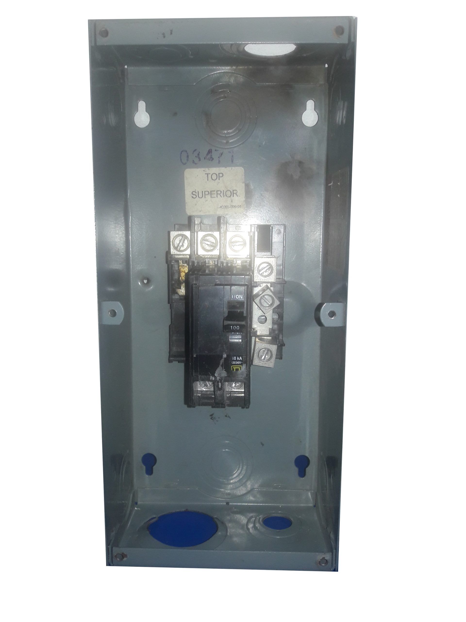 Lote 085 – 1 Gabinete del interruptor automatico SD con pastilla QO 2X100, 2 Centros de carga SD QO8 y 1 Centro de carga SD QO2 usados - Imagen 3