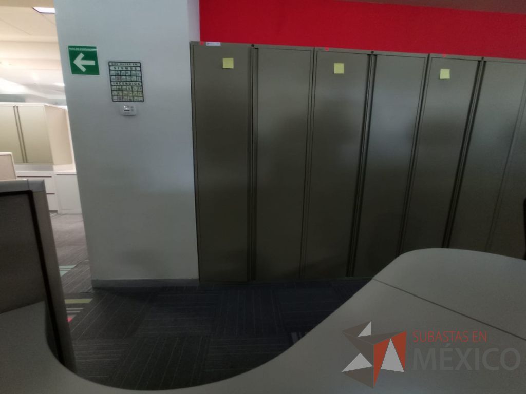 Lote 093 - 8 Gabinetes metálicos altos con 2 puertas color verde y 4 entrepaños color negro - Imagen 9