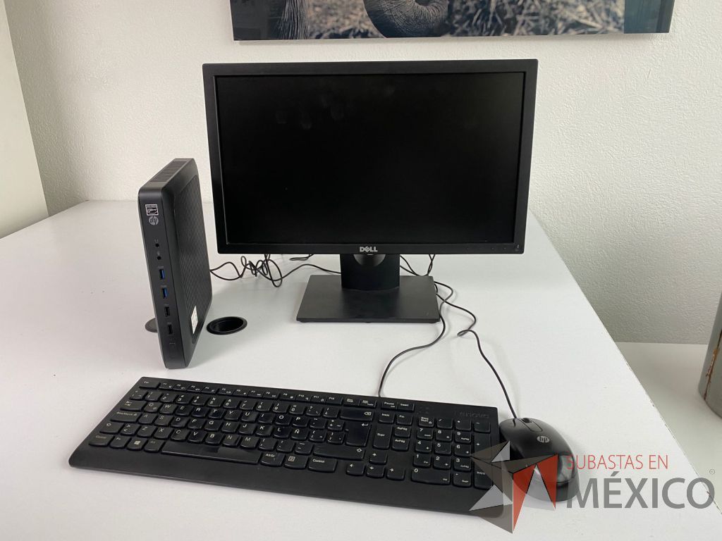 Lote 205 - Desktop HP, ThinkPro T620 HP t620 Flexible Thin Client, Disco Duro de 240 GB, 4 GB RAM y Monitor 20"