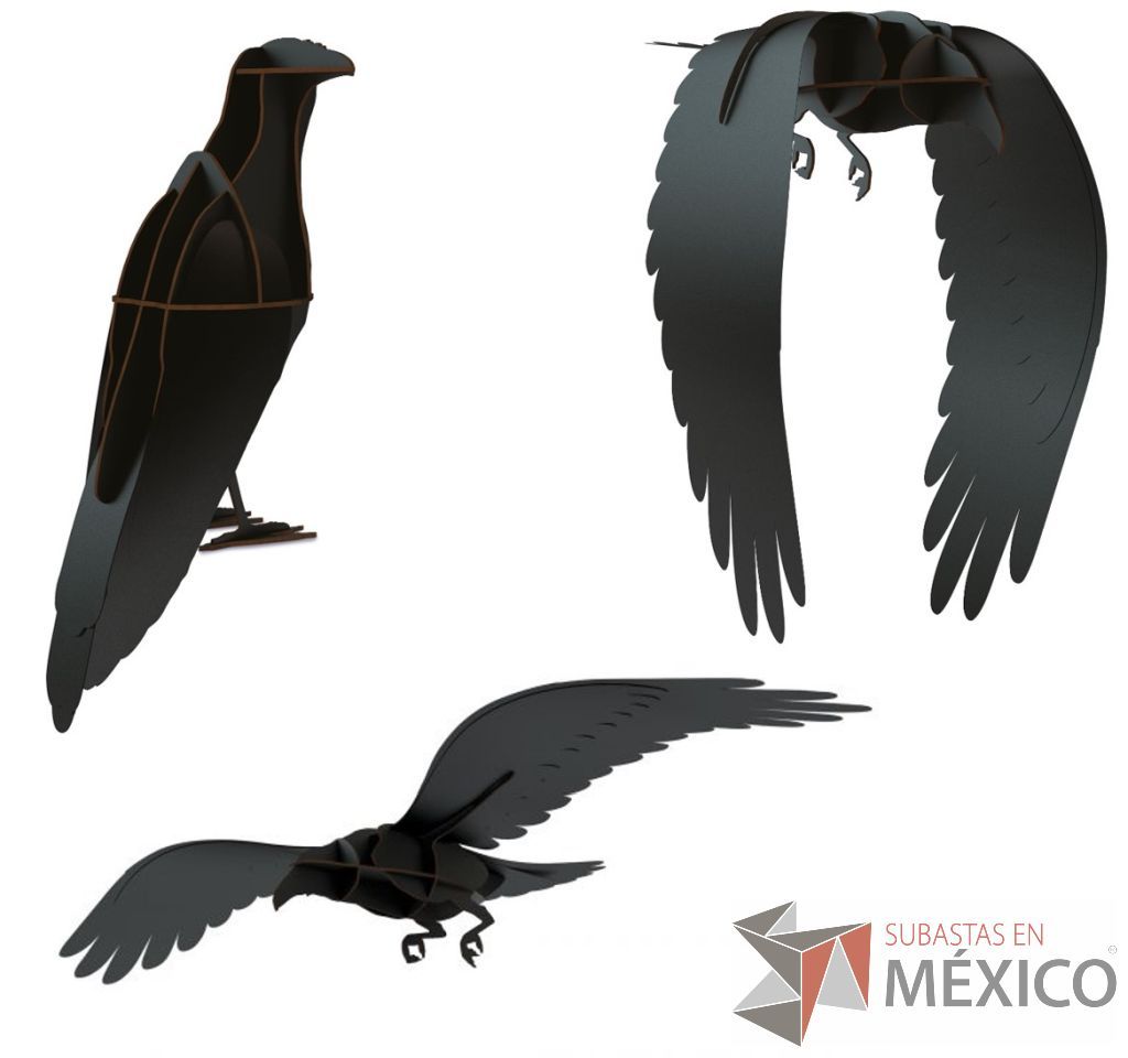 Lote 016 - Figura Decorativa The Ravens – Adam Negro, Karl Negro y Alfred Negro