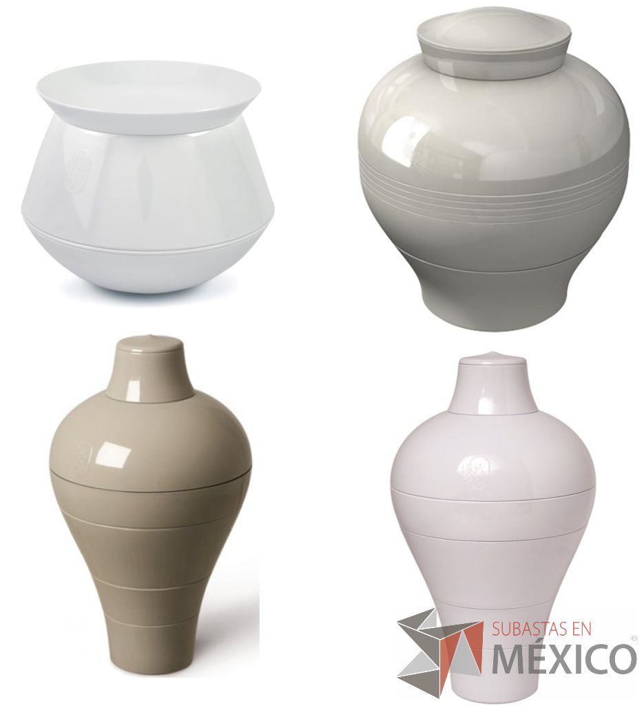 Lote 042 - Set de Mesa Luso Blanco / Osorio, Yuan 8 piezas Beige / D'antan, Ming Gris 6 piezas apilables y Ming Aqua Blanco