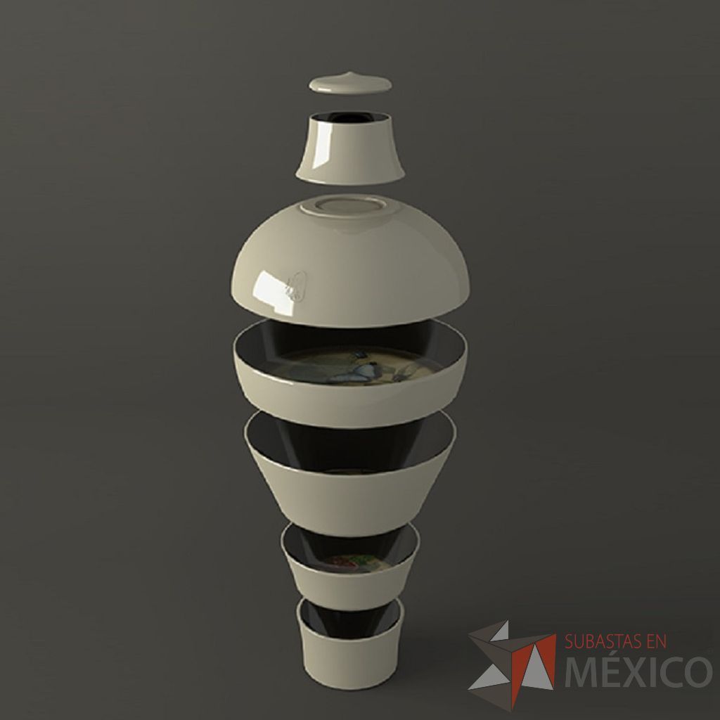 Lote 042 - Set de Mesa Luso Blanco / Osorio, Yuan 8 piezas Beige / D'antan, Ming Gris 6 piezas apilables y Ming Aqua Blanco - Imagen 8