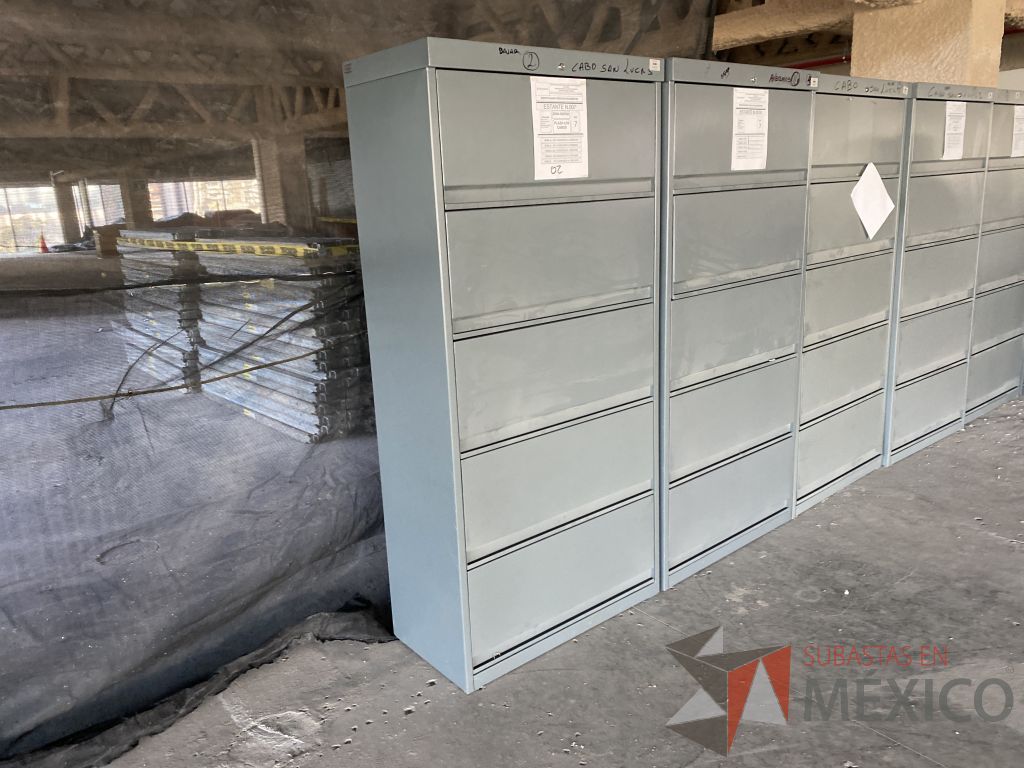 Lote 094 - Archivero metálico horizontal de 2 cajones color gris - Imagen 3