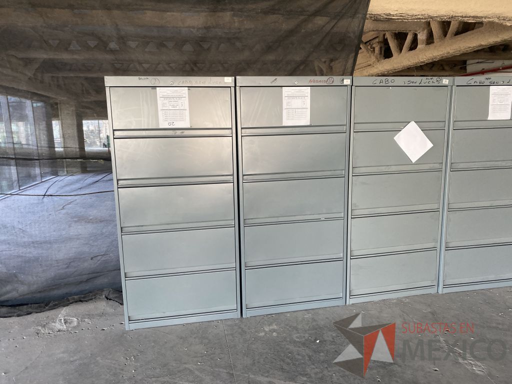 Lote 094 - Archivero metálico horizontal de 2 cajones color gris - Imagen 6