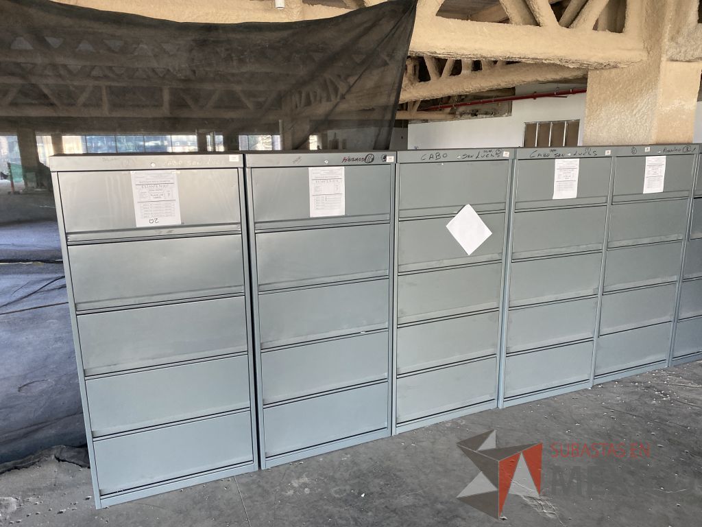 Lote 094 - Archivero metálico horizontal de 2 cajones color gris - Imagen 8