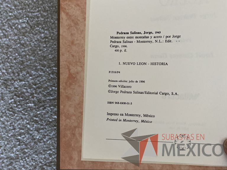 Lote 047 - 2 Libros de la Época colonial en Monterrey y su historia a lo largo de los años - Imagen 6