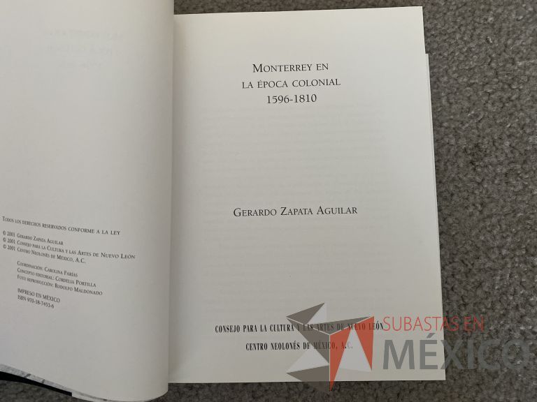 Lote 047 - 2 Libros de la Época colonial en Monterrey y su historia a lo largo de los años - Imagen 3