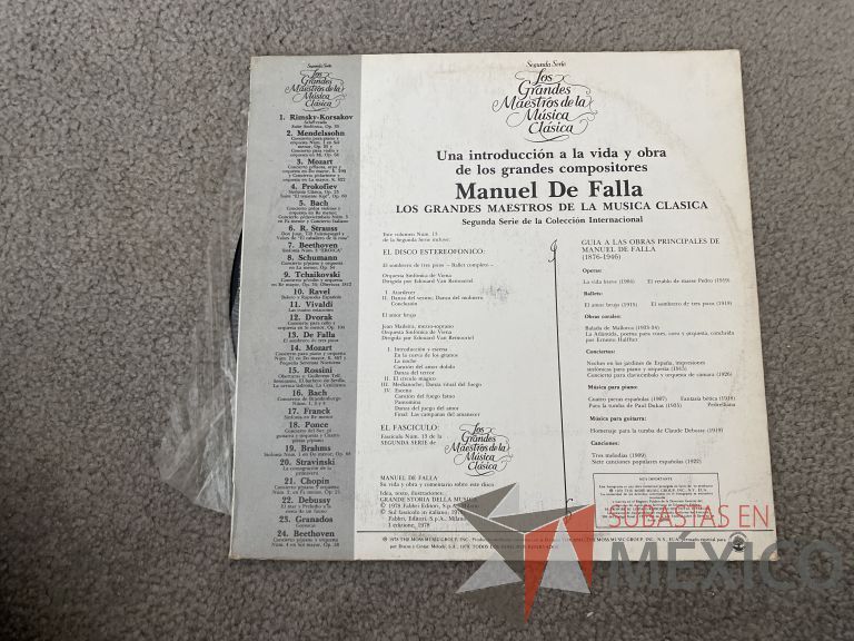 Lote 051 - 5 Vinilos LP Los Grandes Maestros de la Música Clásica - Imagen 9