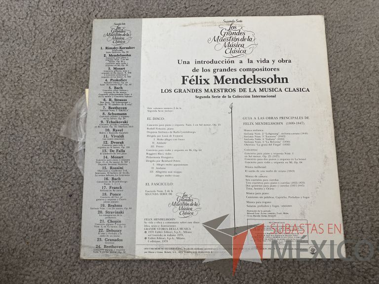 Lote 051 - 5 Vinilos LP Los Grandes Maestros de la Música Clásica - Imagen 7