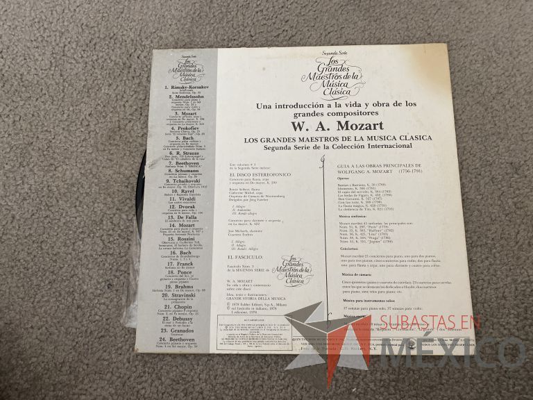 Lote 052 - 5 Vinilos LP Los Grandes Maestros de la Música Clásica - Imagen 8