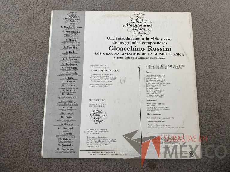 Lote 052 - 5 Vinilos LP Los Grandes Maestros de la Música Clásica - Imagen 6