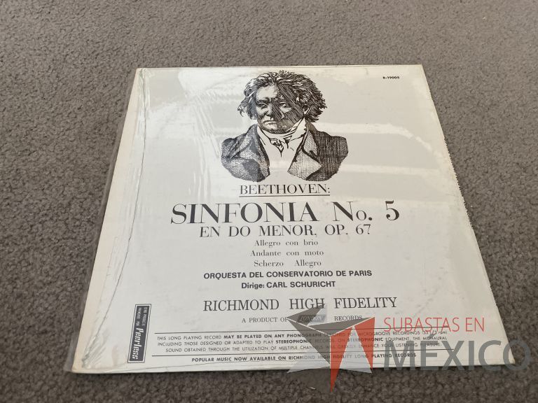 Lote 075 - 5 Vinilos LP de Beethoven - Imagen 4