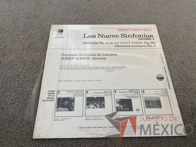Lote 075 - 5 Vinilos LP de Beethoven - Imagen 3