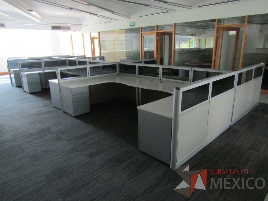 Lote 020 - Estación de trabajo para 10 personas, mampara baja con vidrio y con 10 archiveros de pedestal de 3 cajones - Steelcase - Imagen 15