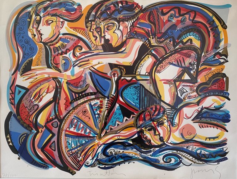 Lote 011 - Juan Sebastián Barberá D. - Triatlón - Serigrafía 78/100