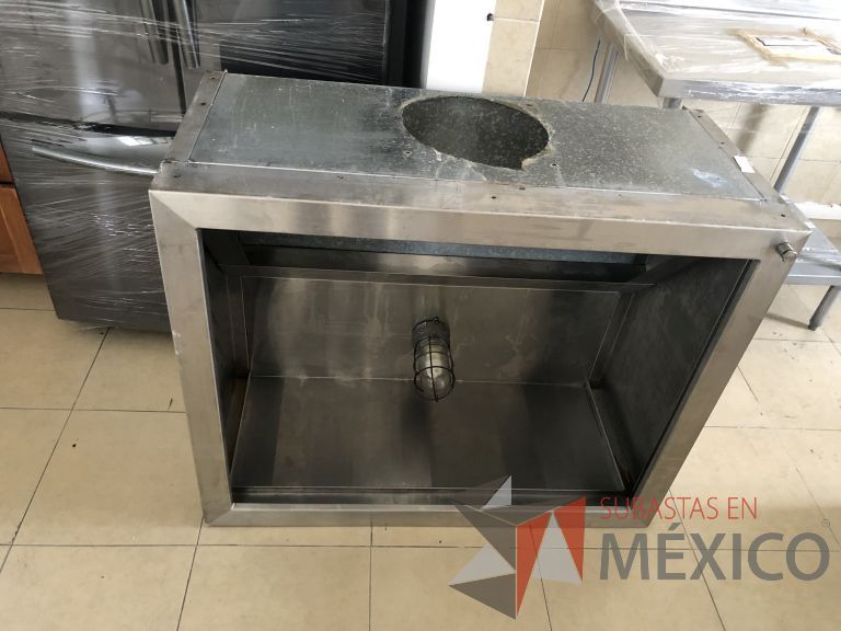 Lote 037 - Campana industrial de acero inoxidable con foco - Imagen 2