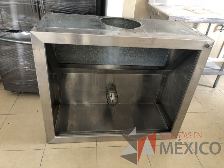 Lote 037 - Campana industrial de acero inoxidable con foco - Imagen 3