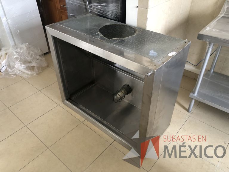 Lote 037 - Campana industrial de acero inoxidable con foco - Imagen 5