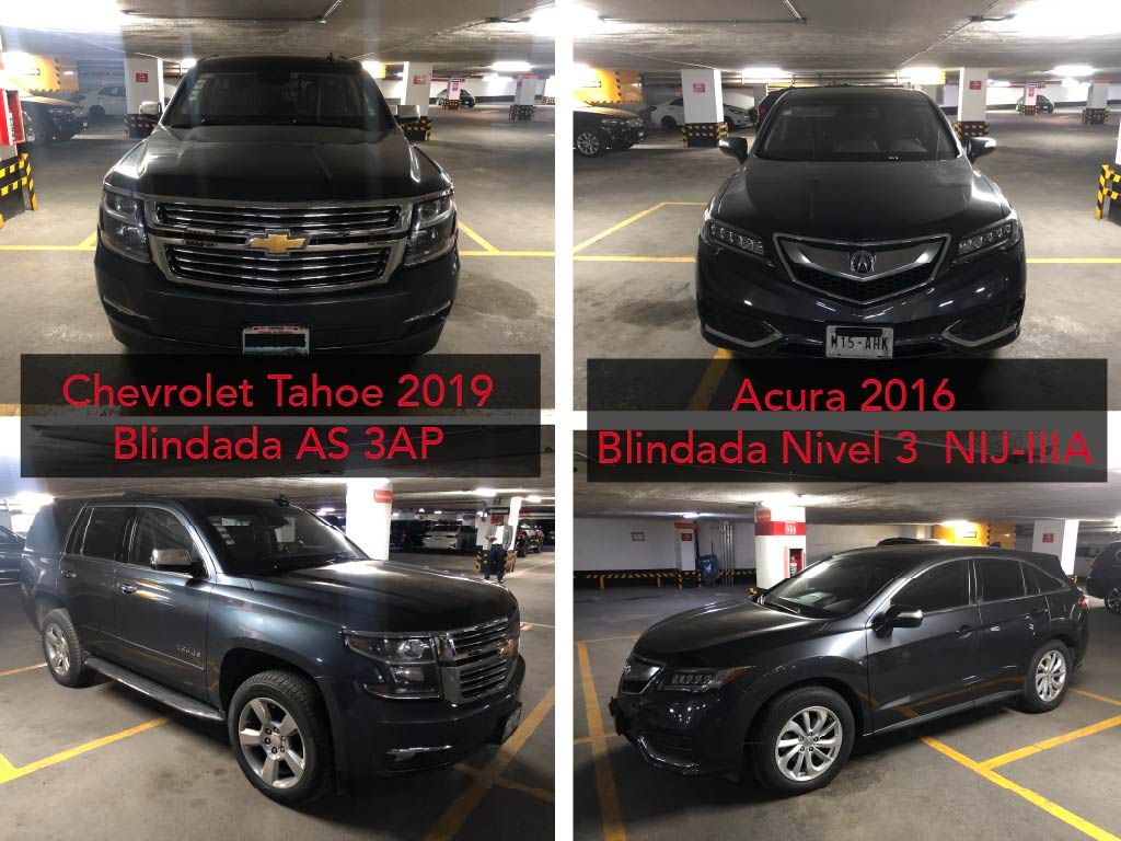 Lote 001 - Acura DRX 2016 y Chevrolet Tahoe 2019 Blindadas