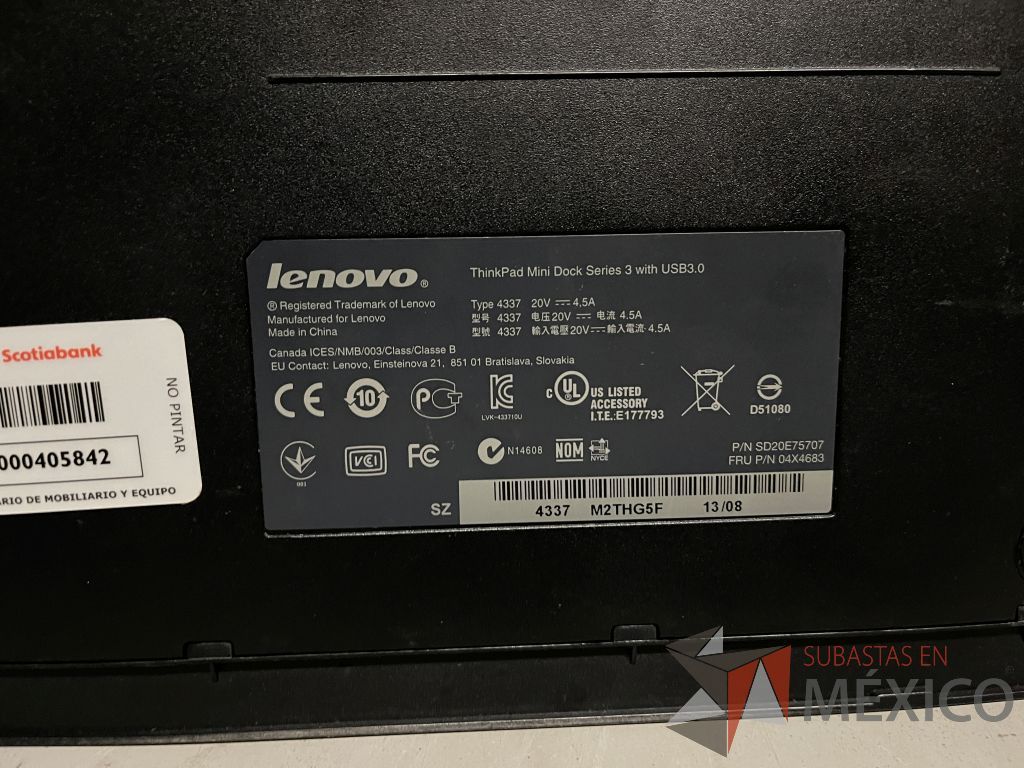 Lote 068 - 251 Digitalizadoras de cheques Canon y 6 Docking station Lenovo - Imagen 8