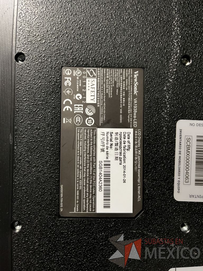 Lote 075 - 349 Pantallas Ti sin base, marca: Lenovo, View Sonic y Dell - Imagen 25