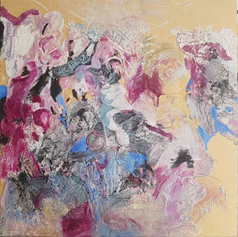 Lote 047 - Ollinteotl Andrea Peña - Meztli Tonantzin - Técnica Mixta Pigmento palo del Brasil sobre madera