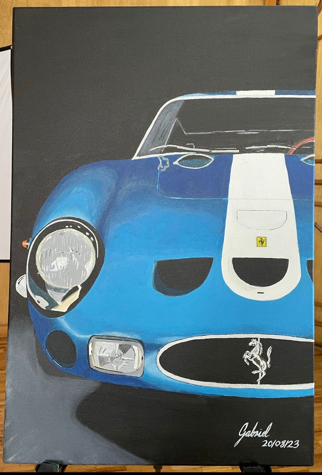 Lote 088 - Gabriel Balderas - Ferrarri 250 GTO - Acrílico sobre lienzo