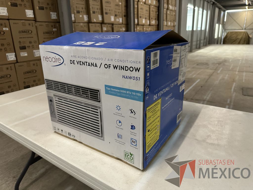 Lote 042 - 5 Aires Acondicionados tipo Ventana NEOAIRE, Modelo: NAW051, 5000 BTU, 110-115v - Imagen 4