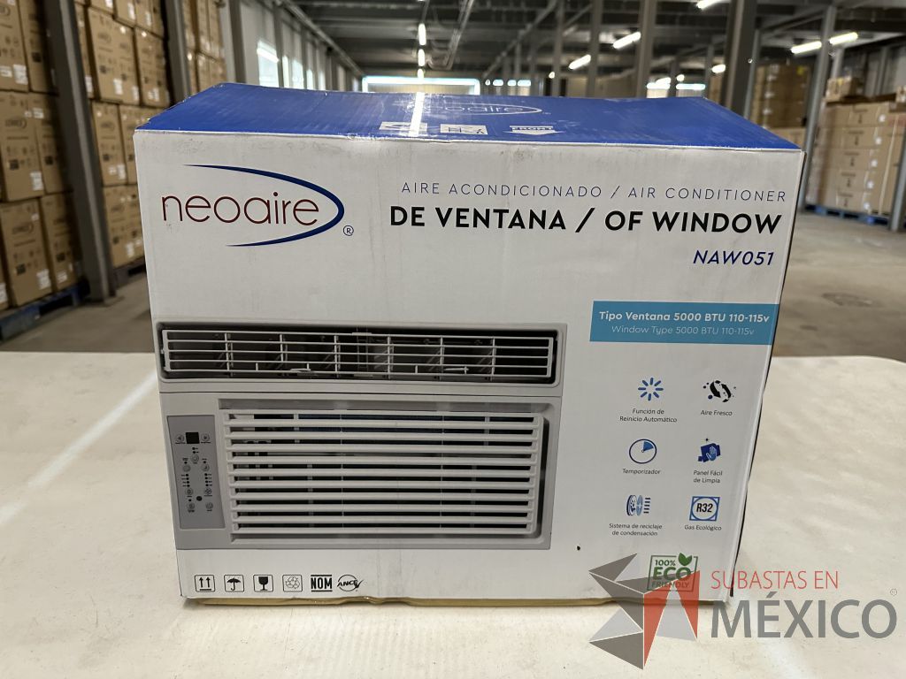 Lote 042 - 5 Aires Acondicionados tipo Ventana NEOAIRE, Modelo: NAW051, 5000 BTU, 110-115v - Imagen 9