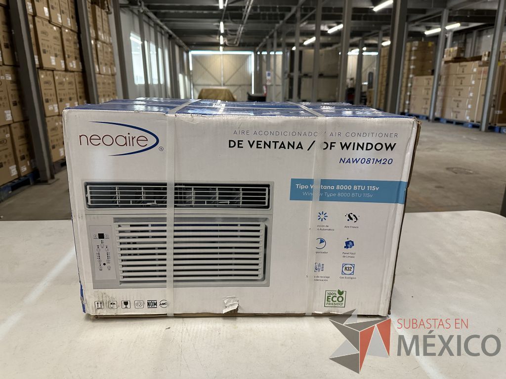 Lote 019 - Aire Acondicionado tipo Ventana NEOAIRE, Modelo: NAW081M20, 8000 BTU, 115v - Imagen 2