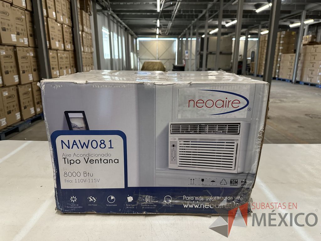 Lote 026 - Aire Acondicionado tipo Ventana NEOAIRE, Modelo: NAW081, 8000 BTU, 110-115v - Imagen 2
