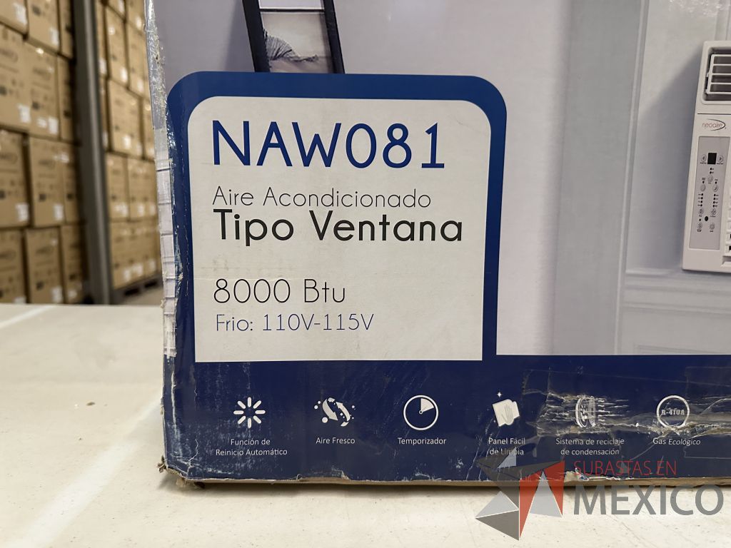 Lote 026 - Aire Acondicionado tipo Ventana NEOAIRE, Modelo: NAW081, 8000 BTU, 110-115v - Imagen 8