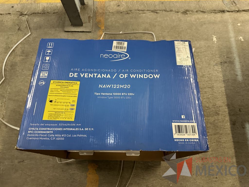 Lote 014 - Equipo de Aire Acondicionado tipo ventana Neoaire NAW122M20, 1 Ton, Frío, 220 Volts - Imagen 4