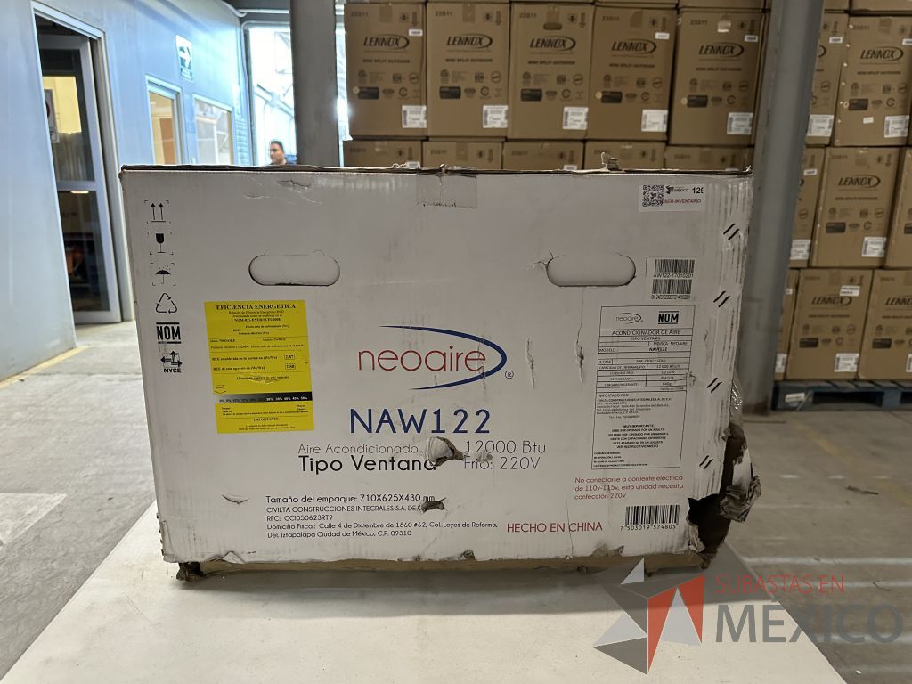 Lote 024 - Equipo de Aire Acondicionado tipo ventana Neoaire NAW122, 1 Ton, Frío, 220 Volts - Imagen 16