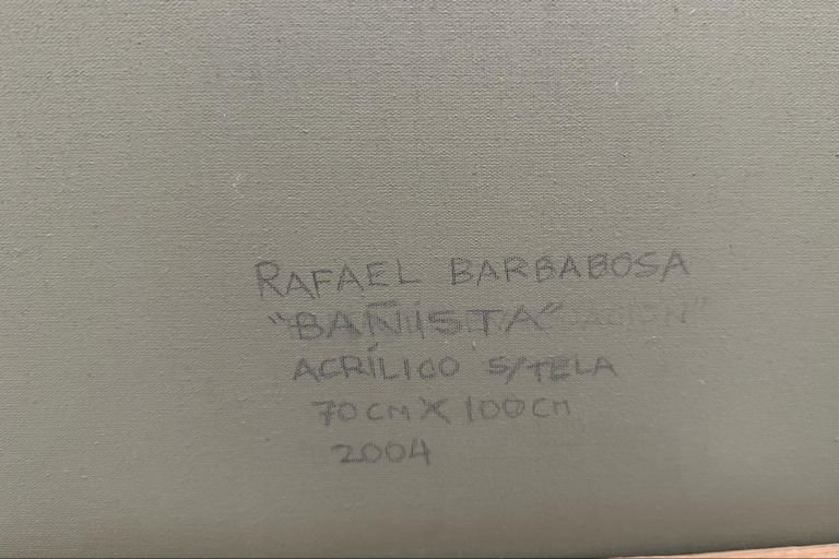Lote 022 - Rafael Barbabosa - Bañista - Acrílico sobre tela - Imagen 2